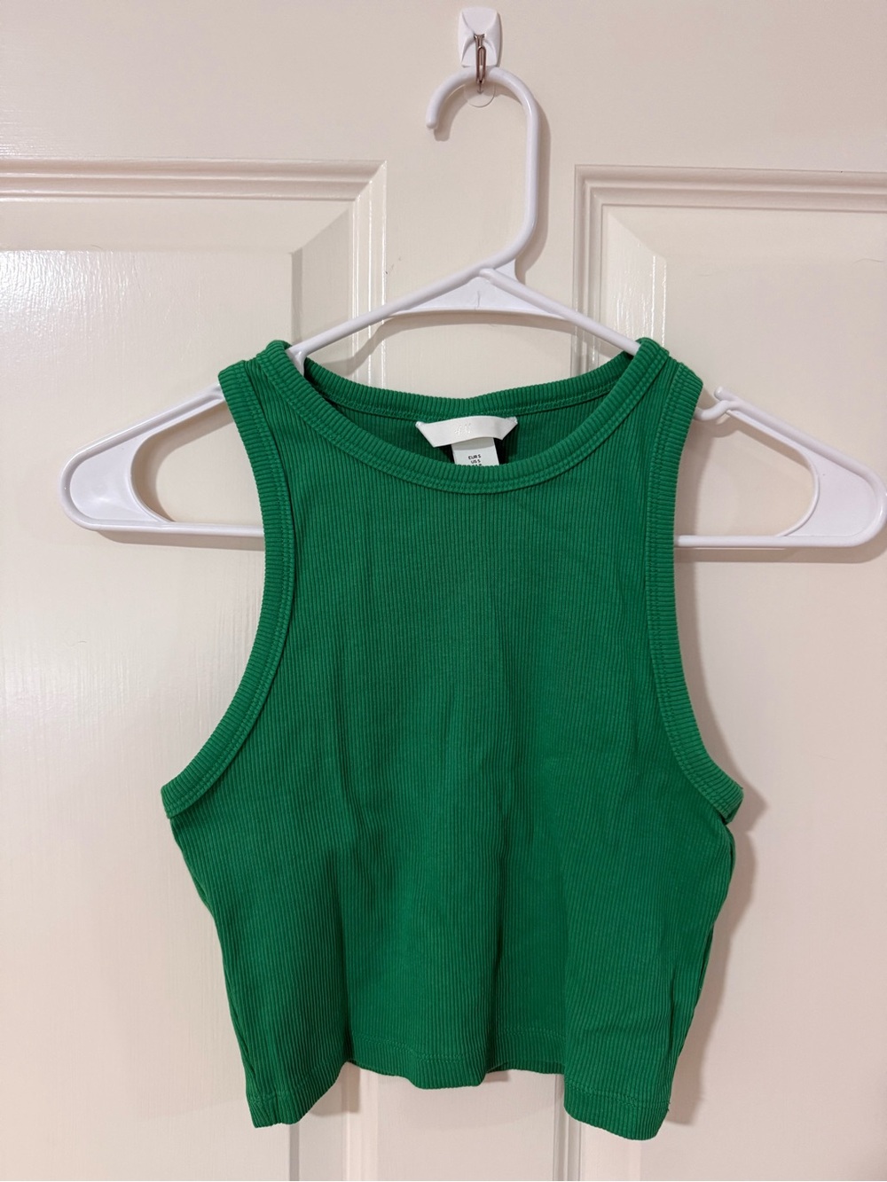 H&M Bright Kelly Green Ribbed Crop Tank